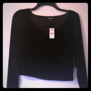 Brand new velvet crop top